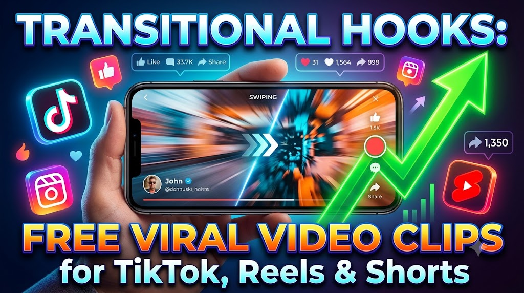 Transitional Hooks Free Viral Video Clips for TikTok, Reels & Shorts