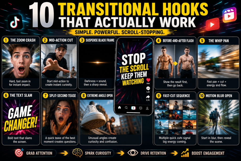 Transitional Hooks Free Viral Video Clips for TikTok, Reels & Shorts