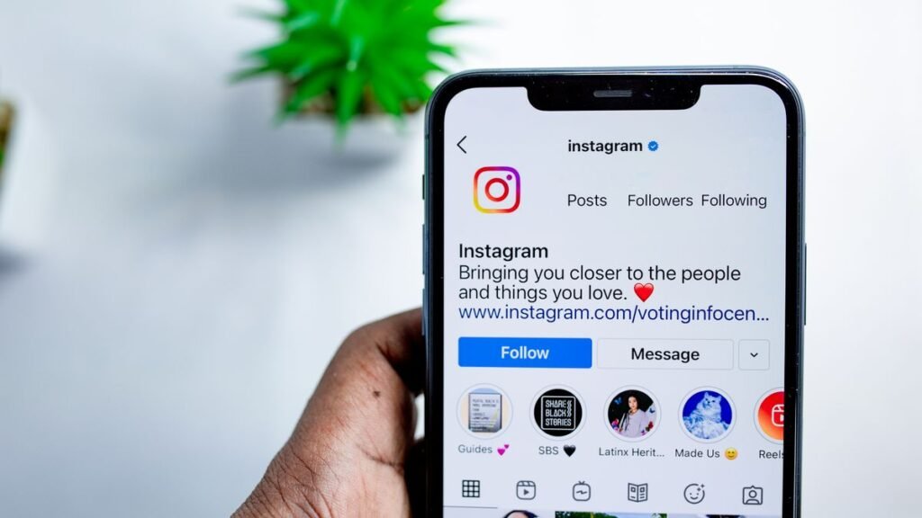 Instagram app open on a smartphone screen